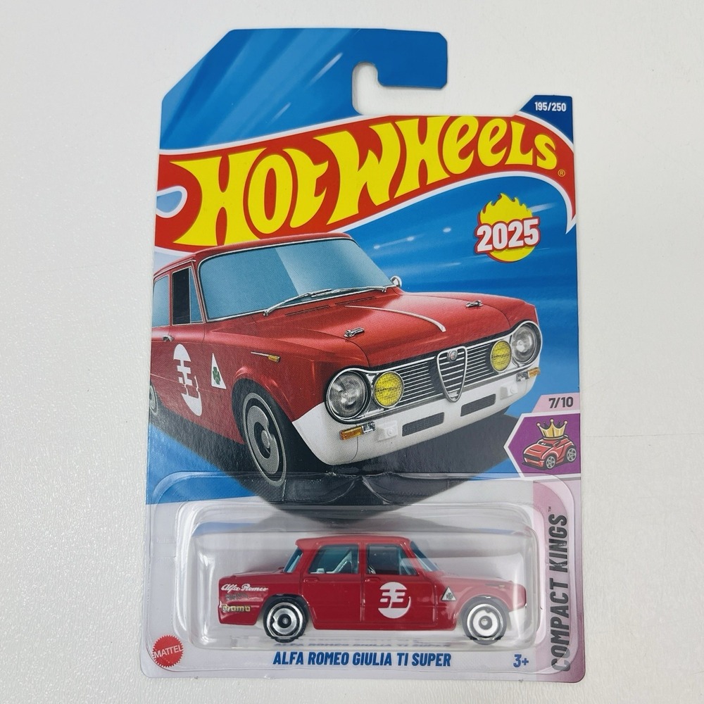 2025 Hot Wheels ALFA ROMEO GIULIA TI Super Red Compact Kings In Stock New Case L